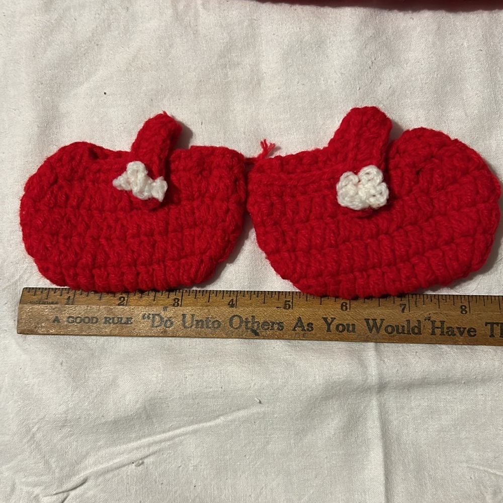 🔥🔥HP🔥🔥NWOT Minnie Mouse 4-pc Handmade Costume Baby Girl Sz 0-6 gift photo op - Picture 8 of 12